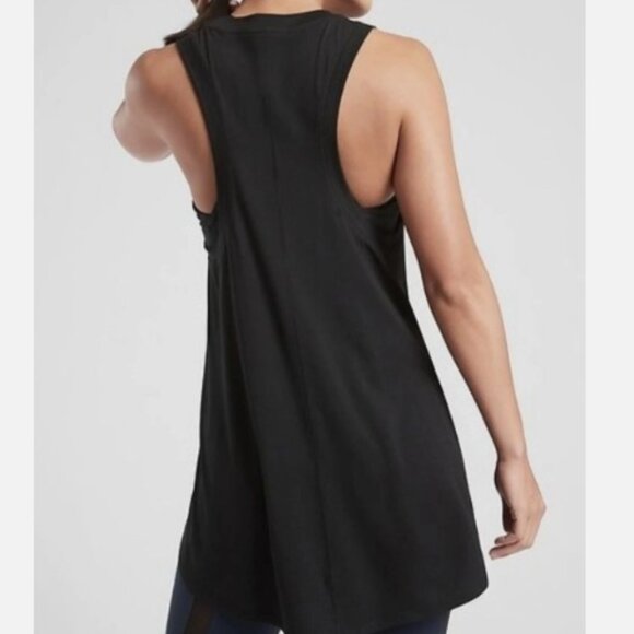 Athleta Essence Relaxed High low top small black great tee tank!! - Picture 2 of 6